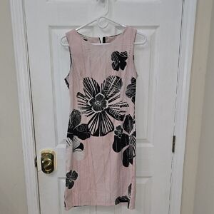 Connected Apparel Pink Sheath Dress Sleeveless Scoop Neck Sz 10